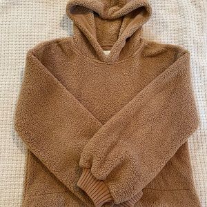 A&F cropped fluff hoodie